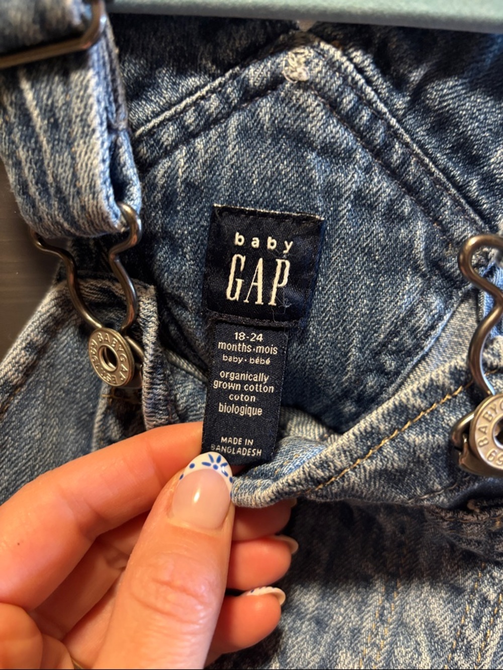 GAP Light Blue Denim Kids Overalls - Picture 2 of 4